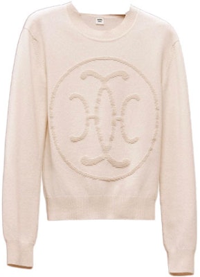 (Women) HERMES FW22 White Solid Color Printed Pullover Sweater. H2H2631D1A3 Buy (Women) HERMES FW22 White Solid Color Printed Pullover Sweater. H2H2631D1A3