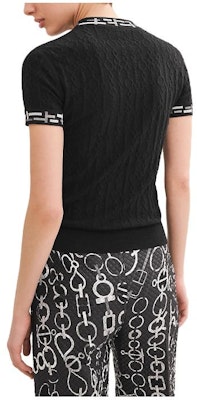 (W) HERMES 2023秋冬 黑色短袖麻花針織毛衣 H3H2618DA02 Lookbook (W) HERMES 2023秋冬 黑色短袖麻花針織毛衣 H3H2618DA02