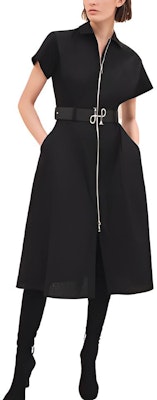 (Women) HERMES FW23 Black Short Sleeve Dress with Zipper Belt Waist. H3H0544DH02 Buy (Women) HERMES FW23 Black Short Sleeve Dress with Zipper Belt Waist. H3H0544DH02