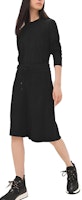 (Women) HERMES FW23 Black Wool Solid Tie Casual Long Dress H3H2401D402 (Women) HERMES FW23 Black Wool Solid Tie Casual Long Dress H3H2401D402