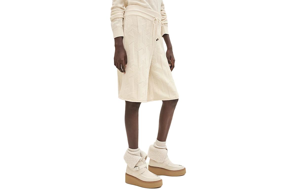 Sizing (W) HERMES FW23 Gaun Panjang Kasual Tali Solid Wool Hitam H3H2401D402