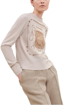 (Women) HERMES FW23 Knit Sweater with Alphabet Jacquard Pattern Long Sleeve. H3H2614DI1E Order (Women) HERMES FW23 Knit Sweater with Alphabet Jacquard Pattern Long Sleeve. H3H2614DI1E