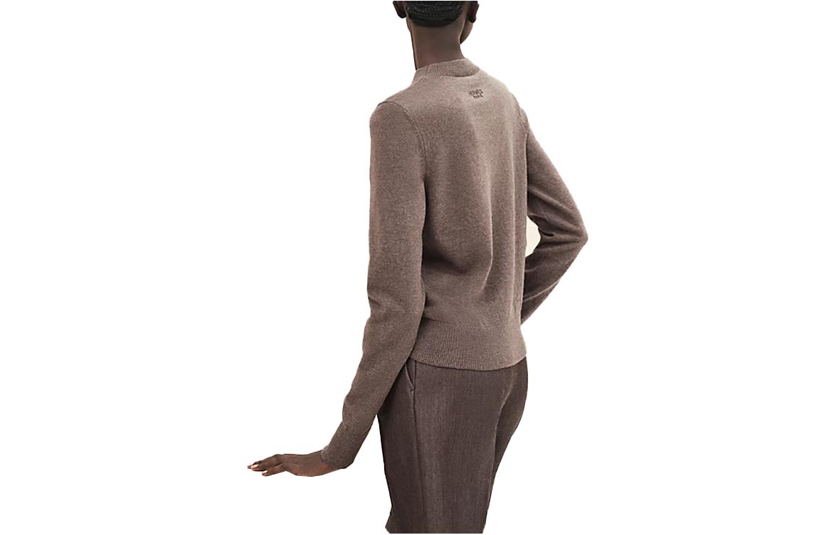 Purchase (Women) HERMES FW23  Knit Sweater with Alphabet Jacquard Pattern Long Sleeve. H3H2614DI1E