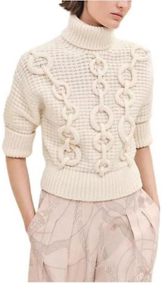 (Women) HERMES FW23 Knitted Pullover 3/4 Sleeve Off-White Sweater. H3H2642D991 Shop (Women) HERMES FW23 Knitted Pullover 3/4 Sleeve Off-White Sweater. H3H2642D991