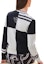 Lookbook (Women) HERMES FW23 Patterned Colorblock Knit Pullover Sweater Black White H4E2655D65H