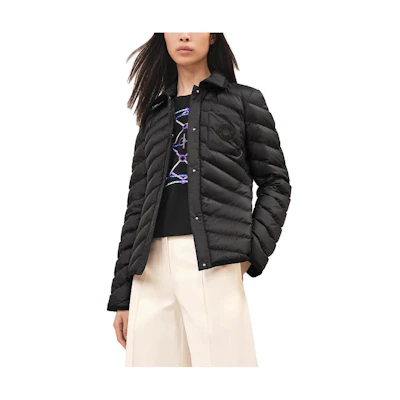 (Women) HERMES FW23 Quilted Jacket Black with Solid Logo Patch. H3H0185DA02