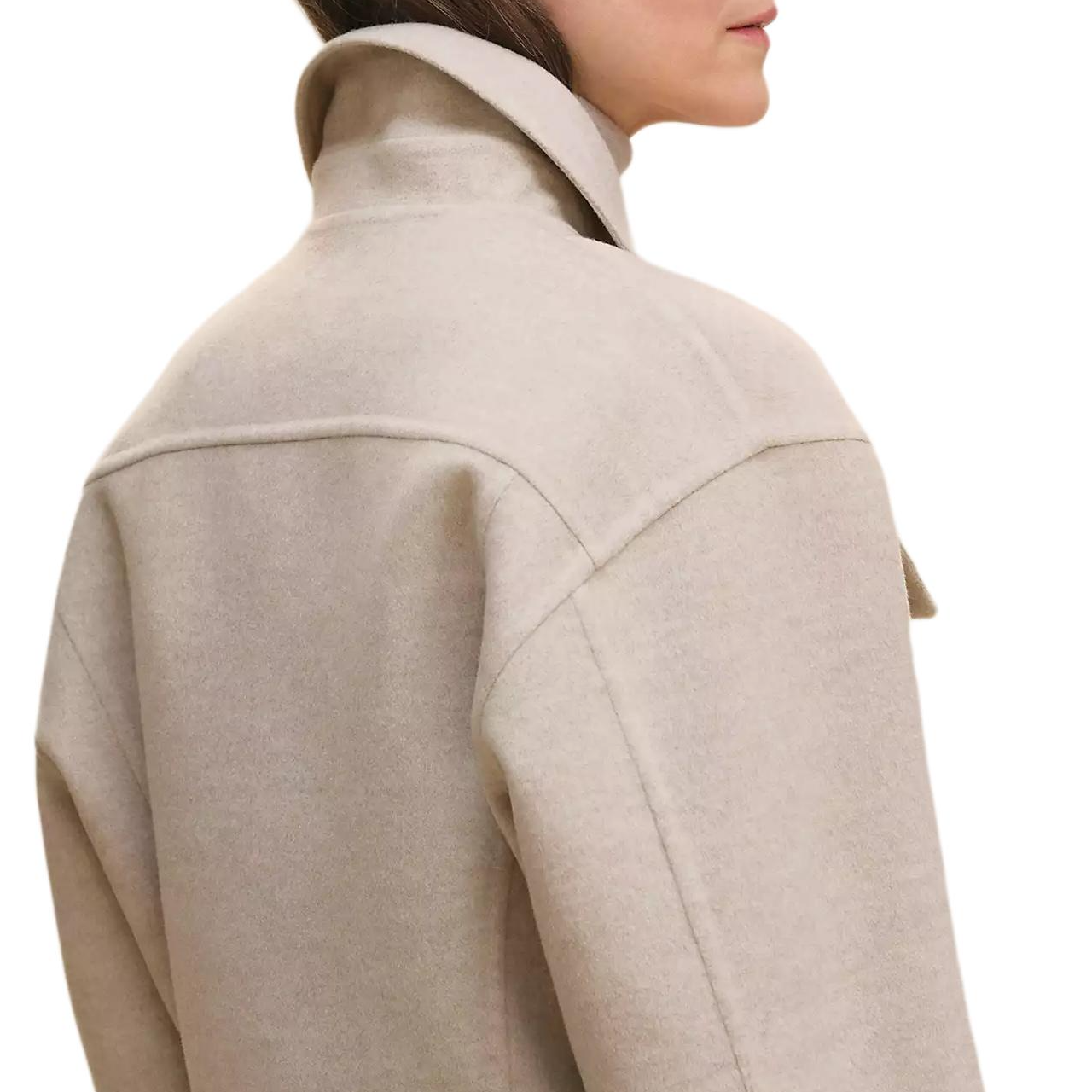 Details for (Women) HERMES FW23  Reversible Cashmere Jacket Beige Denim-Inspired Design H5H0122DBMV