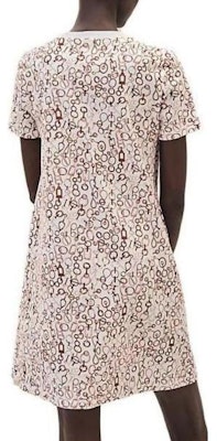 (Women) HERMES FW23 White Color-Block Pattern Short-Sleeve Mini Dress. H3H4514DRTL Details for (Women) HERMES FW23 White Color-Block Pattern Short-Sleeve Mini Dress. H3H4514DRTL