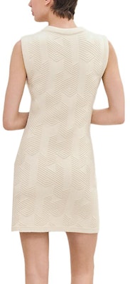 (Women) HERMES FW23 White Sleeveless Slim Dress with Letter Pattern. H3H2501D4A3 Lookbook (Women) HERMES FW23 White Sleeveless Slim Dress with Letter Pattern. H3H2501D4A3