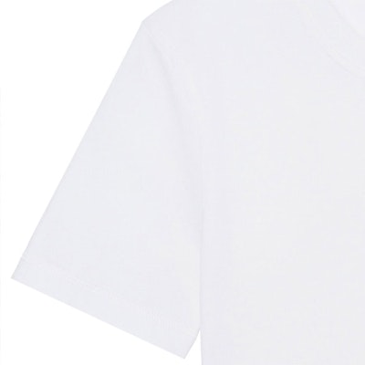 (W) HERMES FW23 Camiseta Blanca Casual de Manga Corta Cuello Redondo. H3H4611DL90 1
