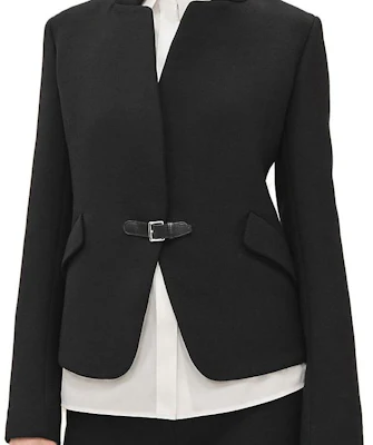 (Women) Hermes FW23 Solid Black Twill Buckle Long Sleeve Jacket H3H0217DX02 Shop (Women) Hermes FW23 Solid Black Twill Buckle Long Sleeve Jacket H3H0217DX02