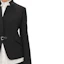 Purchase (Women) Hermes FW23 Solid Black Twill Buckle Long Sleeve Jacket H3H0217DX02