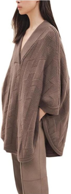 women-hermes-fw-23-solid-color-casual-v-neck-poncho-women-s-elephant-gray-h3-h2602-d4-dk