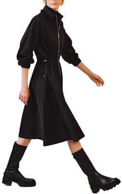 (W) HERMES FW24 黑色長袖中長款拉鍊洋裝。 H4H0571DV02 Lookbook (W) HERMES FW24 黑色長袖中長款拉鍊洋裝。 H4H0571DV02