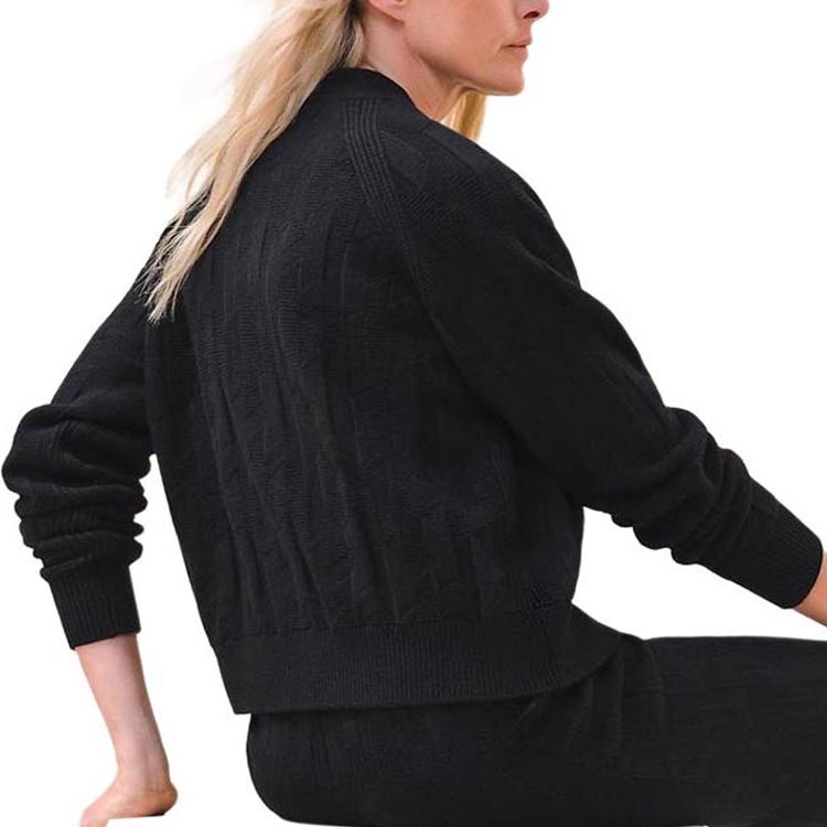 (Women) HERMES FW24  Black V-Neck Casual Buttoned Long-Sleeve Knitwear. H4H2706D302 圖 3