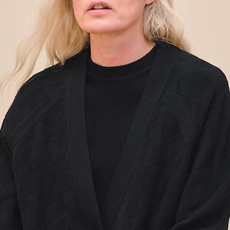 (Women) HERMES FW24  Black V-Neck Casual Buttoned Long-Sleeve Knitwear. H4H2706D302 圖 5