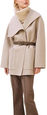 (Women) HERMES FW24 Natural Beige Belted Long Sleeve Coat. H4H0104DBMV Order (Women) HERMES FW24 Natural Beige Belted Long Sleeve Coat. H4H0104DBMV
