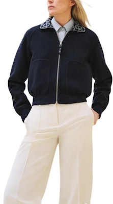 (Women) HERMES FW24 Reversible High Collar Zip Long Sleeve Jacket - Navy Blue H4H0141DCH5 Buy (Women) HERMES FW24 Reversible High Collar Zip Long Sleeve Jacket - Navy Blue H4H0141DCH5