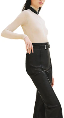 (Women) HERMES FW24 Ribbed Knit Long Sleeve Sweater Grey White H4H2624D991 Buy (Women) HERMES FW24 Ribbed Knit Long Sleeve Sweater Grey White H4H2624D991