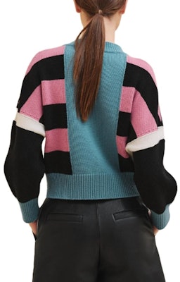 (Women) HERMES FW24 Striped Colorblock Crewneck Sweater Multicolor H4H2637DK02 Lookbook (Women) HERMES FW24 Striped Colorblock Crewneck Sweater Multicolor H4H2637DK02