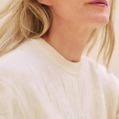 (Women) HERMES FW24 White Plain Ribbed Knit Casual Short Sleeve Top. H4H2621D3A3 Cheap (Women) HERMES FW24 White Plain Ribbed Knit Casual Short Sleeve Top. H4H2621D3A3