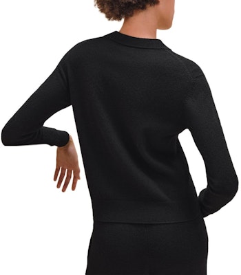 (Women) HERMES FW24 Black Cashmere Ribbed Crew Neck Long Sleeve Sweater H4H2602D10240 Lookbook (Women) HERMES FW24 Black Cashmere Ribbed Crew Neck Long Sleeve Sweater H4H2602D10240