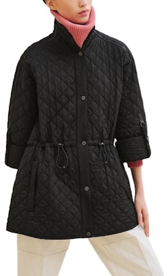 (Women) HERMES FW24 Quilted Long Sleeve Jacket with Drawstring Waist Women Black. H4H0164DR02 Order (Women) HERMES FW24 Quilted Long Sleeve Jacket with Drawstring Waist Women Black. H4H0164DR02