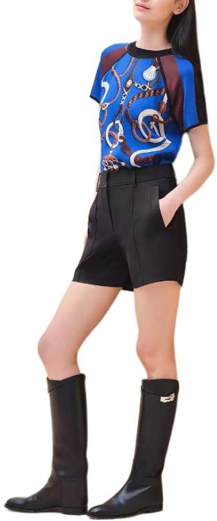 women-hermes-fw-25-black-solid-high-waist-pleated-casual-shorts-h4-h0405-dq-02