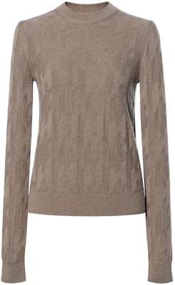 (Women) HERMES FW25 Logo Crewneck Long Sleeve Sweater Grey White. H4H2610D3DK Buy (Women) HERMES FW25 Logo Crewneck Long Sleeve Sweater Grey White. H4H2610D3DK