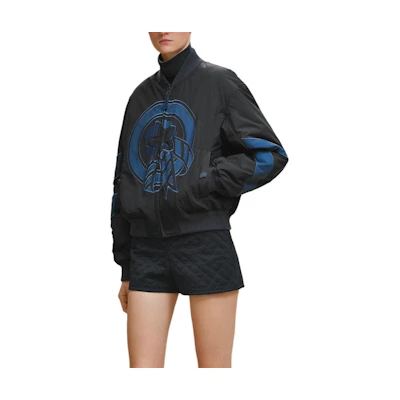 (Women) HERMES FW25 Reversible Zipper Graphic Bomber Jacket. H5H0150DQ5H