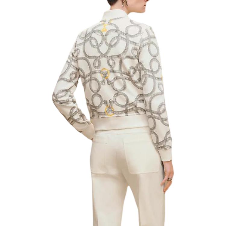 Lookbook (Women) HERMES FW25  Teddy Bear Printed Long Sleeve Jacket. H5H4203DT91