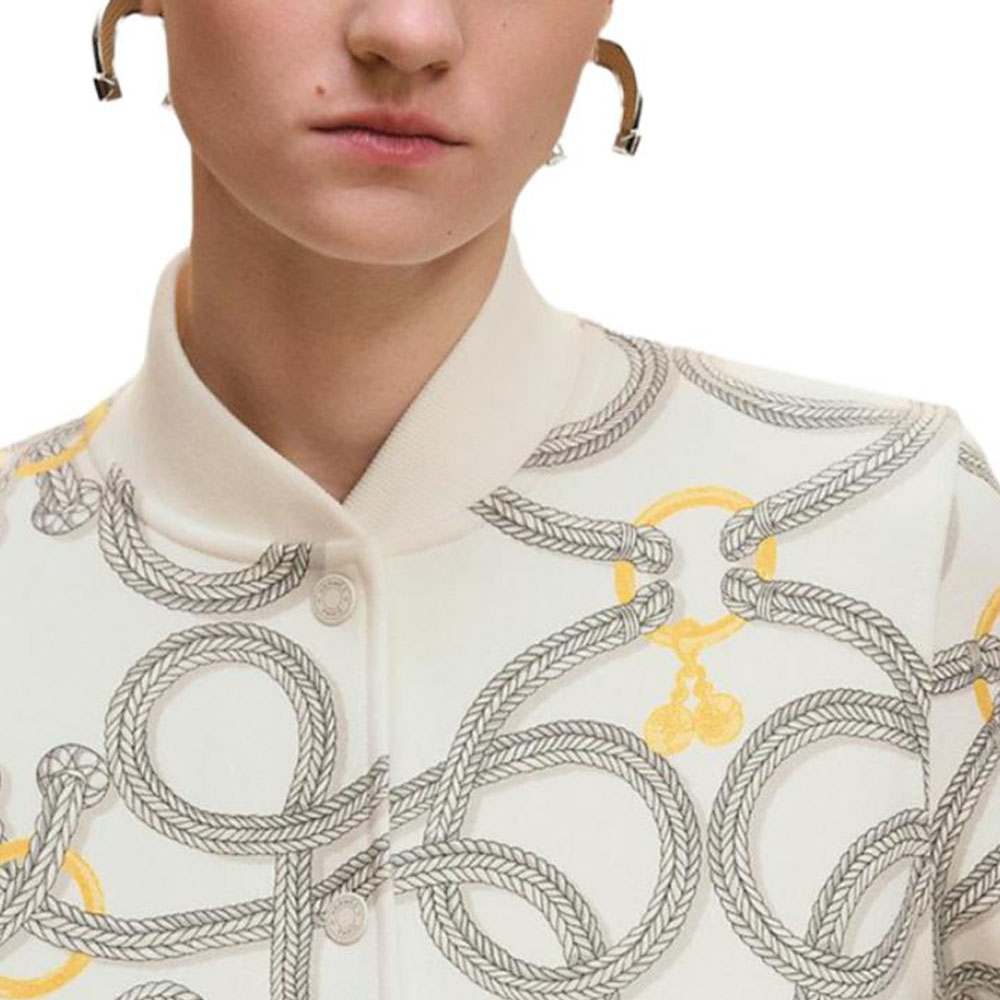 Purchase (Women) HERMES FW25  Teddy Bear Printed Long Sleeve Jacket. H5H4203DT91