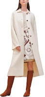 (Women) HERMES FW25 White Single-Breasted Long Sleeve Coat for Women H4H0100DAA3 (Women) HERMES FW25 White Single-Breasted Long Sleeve Coat for Women H4H0100DAA3