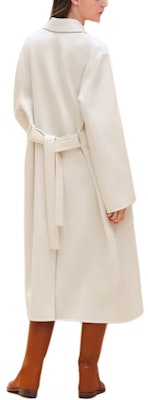 (Women) HERMES FW25 White Single-Breasted Long Sleeve Coat for Women H4H0100DAA3 Lookbook (Women) HERMES FW25 White Single-Breasted Long Sleeve Coat for Women H4H0100DAA3