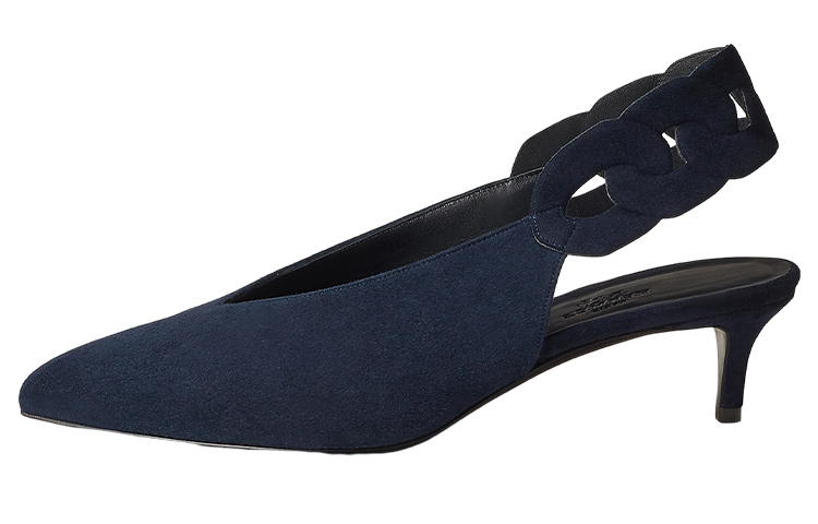 (Women) HERMES Gabriella 'Blue Pointed Toe Kitten Heel' H231127Z-I2