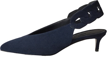 (Women) HERMES Gabriella 'Blue Pointed Toe Kitten Heel' H231127Z-I2 (Women) HERMES Gabriella 'Blue Pointed Toe Kitten Heel' H231127Z-I2