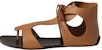 (Women) HERMES Galates 'Brown Open-Toe Buckle' H231234Z-A3