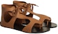 (Women) HERMES Galates 'Brown Open-Toe Buckle' H231234Z-A3