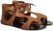 Shop (Women) HERMES Galates 'Brown Open-Toe Buckle' H231234Z-A3