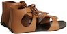 (Women) HERMES Galates 'Brown Open-Toe Buckle' H231234Z-A3
