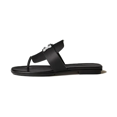 (W) HERMES Galerie Sandal 'Black Fashion'