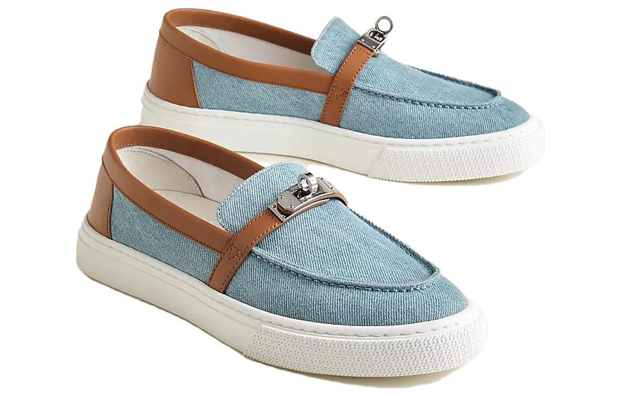 Shop (W) Mocassin HERMÈS Jeu ''Denim Bleu Clair'' H231018Z-CB360