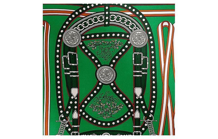 (Women) HERMES Geometric Pattern Silk Scarf Green for Women. H893778Sv08 圖 4