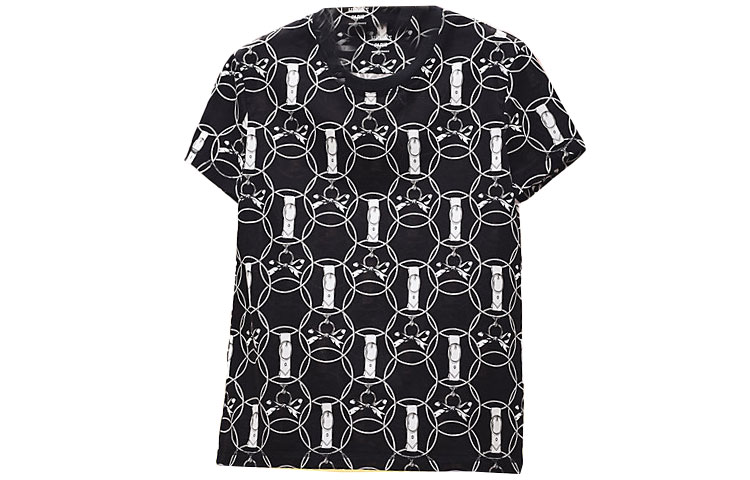 (Women) HERMES Geometric Print Oversized Black T-Shirt FW22  Short Sleeve. H2H4618DB02 圖 2