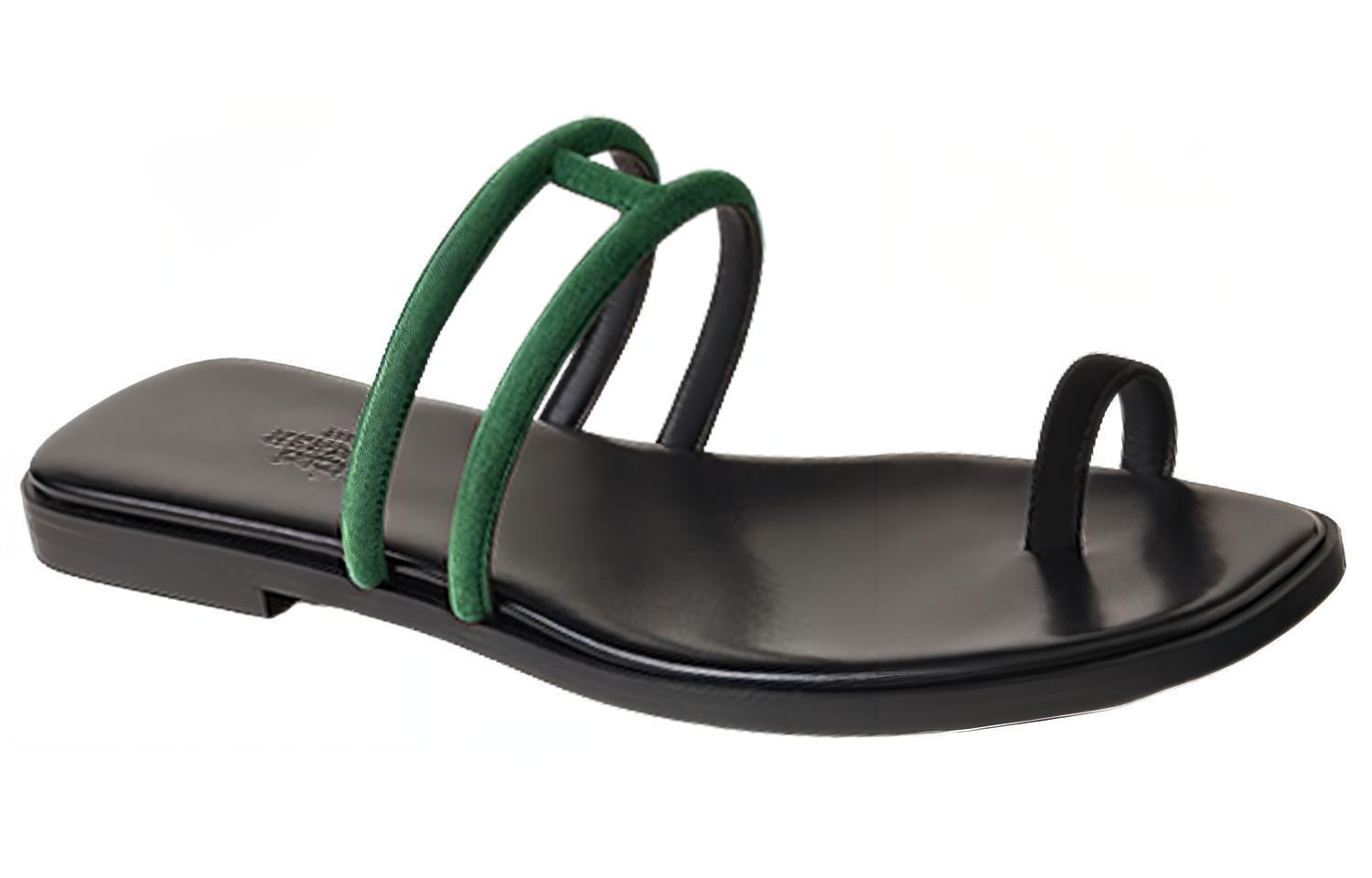 Order (W) HERMES Georgia Sandalia 'Negra' H231145Z-H0