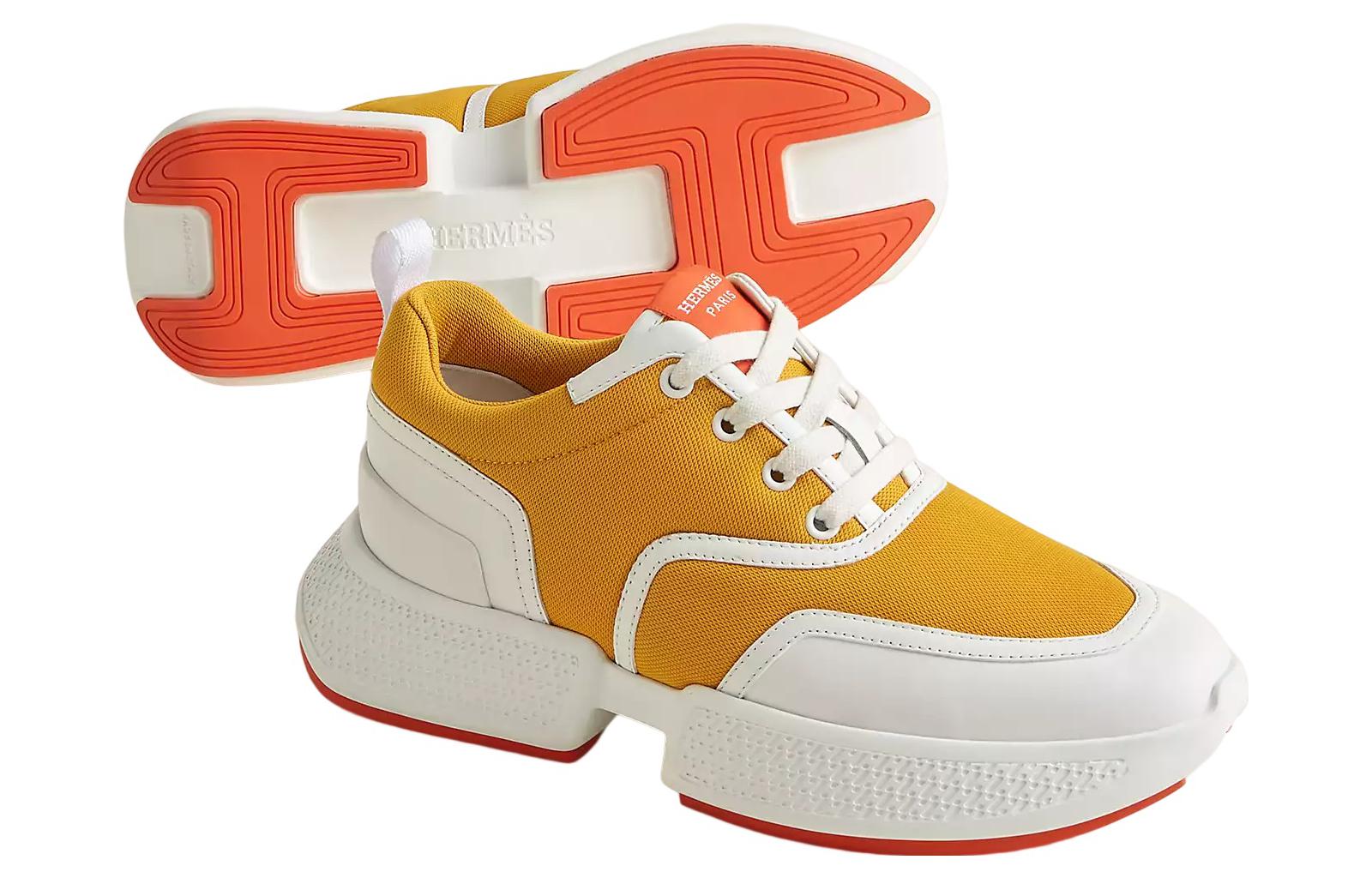 Shop (W) 爱马仕 Giga 低帮鞋 '黄白' H231008Z-8X