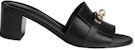 (W) HERMES Gigi Sandal Tumit Tinggi Kulit 'Hitam' H232131Z-02