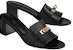 (W) HERMES Gigi Sandal Tumit Tinggi Kulit 'Hitam' H232131Z-02