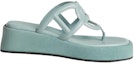 Order (Women) HERMES Gipsy Leather Thong Wedge 'Teal' H231082Z-6A