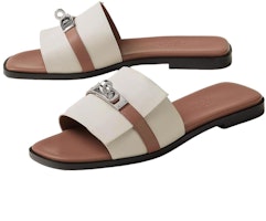 (W) HERMES Giulia 'Beige' Sepatu H231056Z-F8 Lookbook (W) HERMES Giulia 'Beige' Sepatu H231056Z-F8